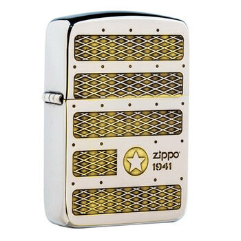 zippo打火机1941复刻经典五角星军机标志 银色标志(礼盒套装)