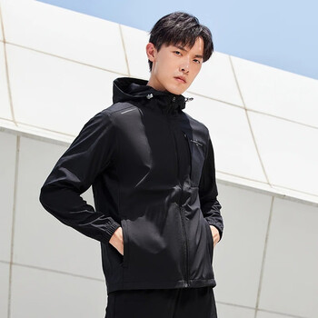 李宁lining李宁外套男2022秋季新款休闲开衫跑步运动服防风连帽风衣