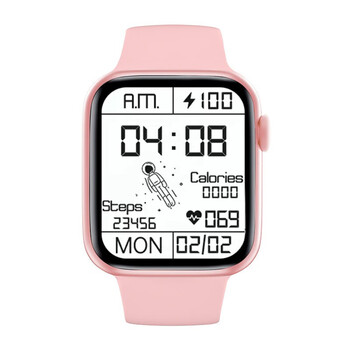 监测心率蓝牙通话多功能applehw22粉色自定义壁纸太空人表盘运动模式