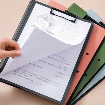三年二班A4文件夹文件板夹莫兰迪色系学生卷子收纳夹商务办公用品会议夹书写垫板文具夹子 双夹-牛油绿发票