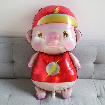 【精选尚新】走路猪气球网红会走路的充气动物造型宠物气球闪电猪周岁