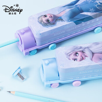 迪士尼(Disney)小学生文具盒 双层大容量笔盒 创意多功能火车头铅笔盒女孩儿童学习用品 冰雪奇缘DM29175F2 迪士尼(Disney)小学生文具盒 双层大容量笔盒 创意多功能火车头铅笔盒女孩儿童学习用品 冰雪奇缘DM29175F2