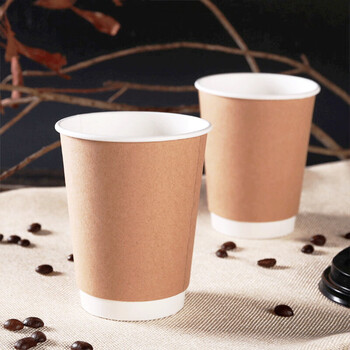 Edo 一次性纸杯 双层防烫牛皮纸贵宾接待办公水杯咖啡杯280ml*50只 Edo 一次性纸杯 双层防烫牛皮纸贵宾接待办公水杯咖啡杯280ml*50只