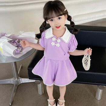 迪凡熊两岁小女孩夏装儿童休闲套装女童童装夏季新款宝宝衣服小童两件