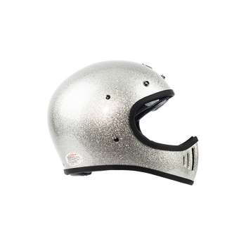 active region台湾ar头盔银色爆闪仙女猛男款blingbling机车全盔 银色