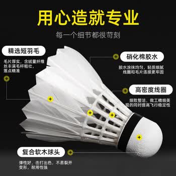 威克多（VICTOR）胜利羽毛球比赛9号12只装 专业款鸭毛球