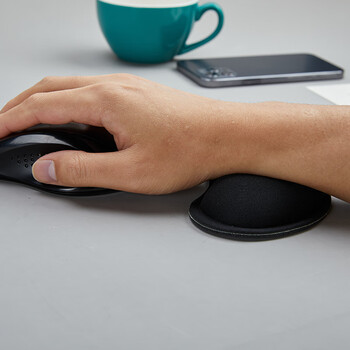 CAPERE(铠雷) 鼠标垫护腕 慢回弹手托手腕垫 电脑办公舒适腕垫手枕 黑色H231 160x85x23mm