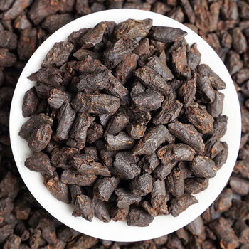 俏滋郎碎银子普洱茶熟茶 糯米香云南茶化石糯香老茶头茶叶250克陶瓷