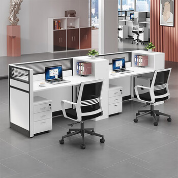 思进办公家具 桌椅组合办公桌 屏风工位卡位卡座职员桌2/4/6人组合