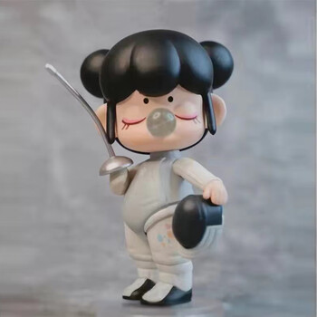 小米石nanci囡茜若来十二生肖运动会盲盒女孩公仔摆件生日礼物 击剑