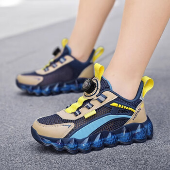 安踏anta男童鞋运动鞋2023新款夏季儿童网面老爹鞋中大童旋纽扣透气单