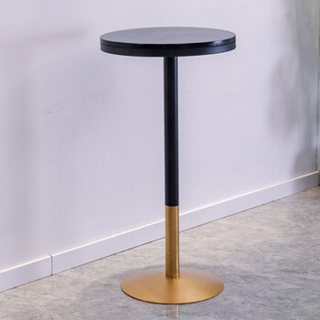 义野轻奢吧台小圆桌高脚桌酒吧桌椅铁艺奶茶店高吧桌椅组合休闲吧台桌