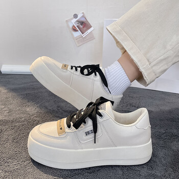 小白鞋女增高鞋港风厚底小白鞋女ins潮2022新款夏季炸街百搭小众休闲