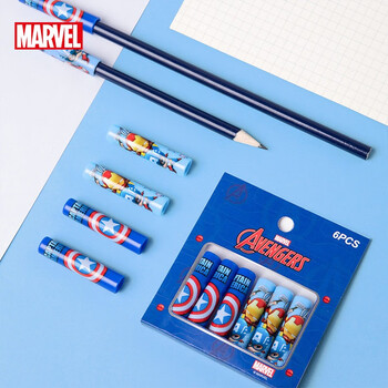 迪士尼(Disney)铅笔笔帽6个装 铅笔套/铅笔延长器 笔尖保护套防弄脏笔袋儿童学习用品男孩文具 漫威E0234A 迪士尼(Disney)铅笔笔帽6个装 铅笔套/铅笔延长器 笔尖保护套防弄脏笔袋儿童学习用品男孩文具 漫威E0234A