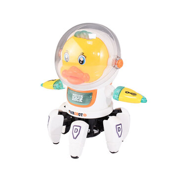 毅踏 电动会唱歌跳舞的太空六爪智能机器鸭音乐灯光摇摆小萌鸭儿童