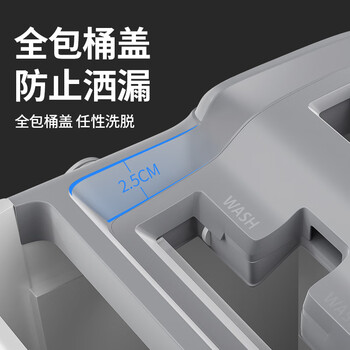 美丽雅平板拖把38cm2拖把2布带桶一套免手洗干湿两用家用一拖净洗拖一体