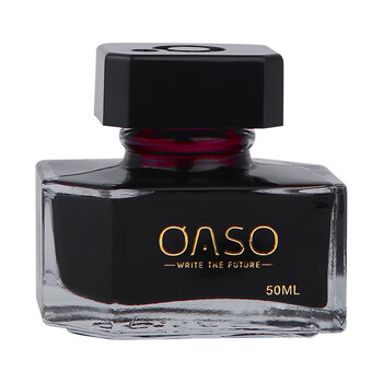 【开学必备】优尚（OASO）钢笔墨水非碳素50ml进口墨毕加索通用N100 钢笔墨水红色