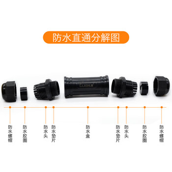 礼嘉 YB-H888T户外防水防尘防雷直通头 RJ45网线连接器 对接头 千兆屏蔽网络双通头5类6类7类网络延长器 黑色 礼嘉 YB-H888T户外防水防尘防雷直通头 RJ45网线连接器 对接头 千兆屏蔽网络双通头5类6类7类网络延长器 黑色