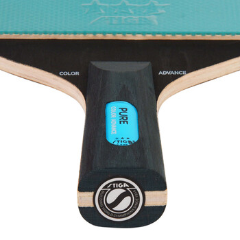 斯帝卡STIGA斯蒂卡 彩色乒乓球拍胶皮横拍单拍3星 兵乓球拍 蓝色长柄