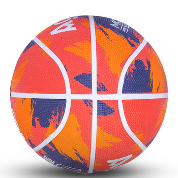 得力(deli)儿童篮球4号橡胶发泡耐磨蓝球弹力耐磨易掌控篮球 橙色