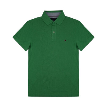 hilfiger 汤米希尔费格 男士左胸小logo短袖polo衫471917100242 绿色