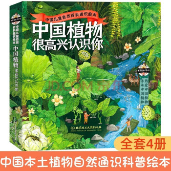 中国植物，很高兴认识你！（函套共4册）   5-12岁儿童自然科普绘本图鉴   家门外的自然课