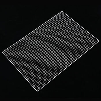 长方形烧烤网晾晒网小方格网烤炉架网一次性烧烤网烧烤用品油炸网尺寸