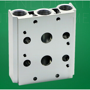 4v310-10连接汇流板 汇流排 电磁阀底座 2f3f4f5f6f7f8f9f10f位 300m