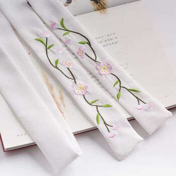 古风彼岸花汉服绣花发带飘带超仙曼珠沙华发绳中国风古装发饰女草木深