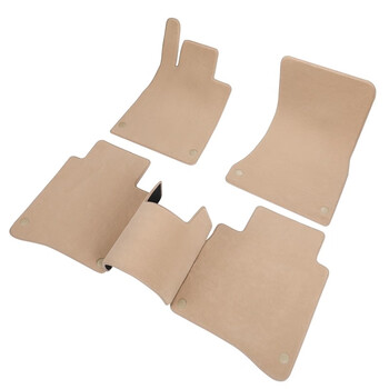 全新奔驰c级c260l脚垫 原装c200l适用于g63g500gle350尼绒 米色(12mm)