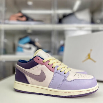 驰迪龙aj1粉紫色彩蛋复活节低帮篮球鞋dz2768651彩蛋aj138