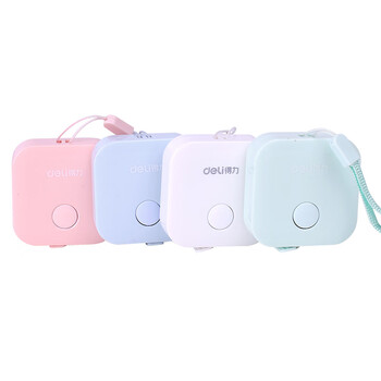 得力(deli)迷你皮卷尺 1.5米卷尺测量三围身高随身尺迷你皮尺 自动卡位 颜色随机 79650