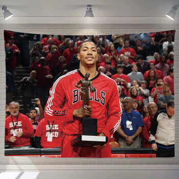 nba挂毯nba风城玫瑰罗斯rose球星学生宿舍卧室盖装饰背景布挂布挂毯图