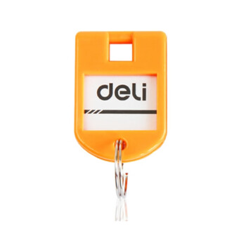 得力(deli)0729 彩色钥匙管理箱专用钥匙牌 24个装 办公用品