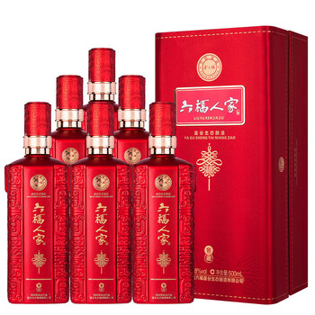 金六福 酒ボトル 赤500 金六福红瓶- 京东