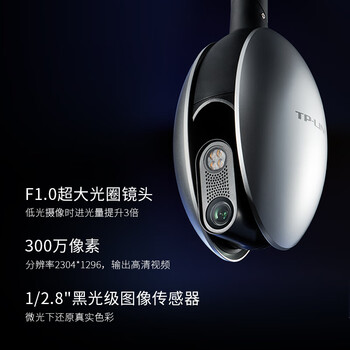 TP-LINK 300万暗夜全彩双频无线监控器室外摄像头防水云台手机远程监控可对话 IPC638-WB4
