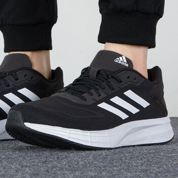 adidas阿迪达斯男鞋2022夏季新款休闲舒适黑色网面透气网鞋缓震跑步鞋