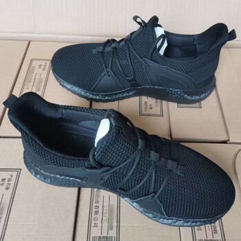 陇聚福消防员夏作训鞋网面黑色训练鞋火焰蓝体能训练鞋男 春秋训练鞋