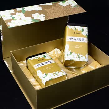 吴裕泰茉莉花茶 茶叶 浓香型特种 金玉满堂礼盒360g/盒 茶礼盒送礼