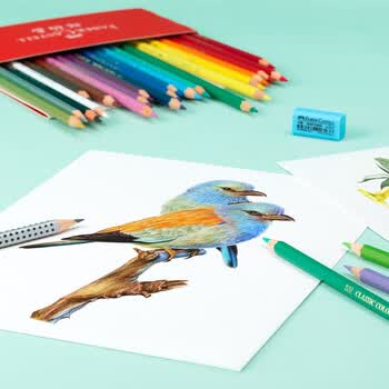 辉柏嘉（Faber-castell）骑士经典油性彩铅笔60色彩色铅笔手绘专业画笔+60孔笔帘美术写生画画笔