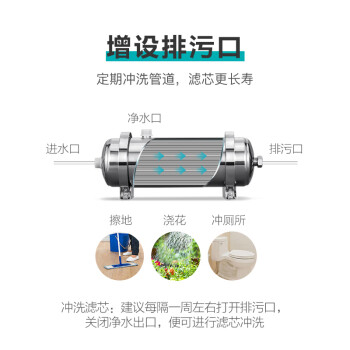 安吉尔 (Angel)净水器超滤自来水过滤大流量家用厨房奶茶店制冰商用管道机SA-UFS1000