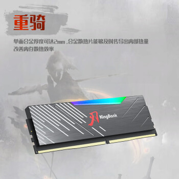 金百达（KINGBANK）32GB(16GBX2)套装 DDR5 6800 台式机内存条海力士A-die颗粒 黑刃RGB灯条 C34