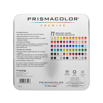 PRISMACOLOR霹雳马彩色铅笔72色油性大师级画笔套装绘画艺术写生手绘美国三福美术写生 PRISMACOLOR霹雳马彩色铅笔72色油性大师级画笔套装绘画艺术写生手绘美国三福美术写生