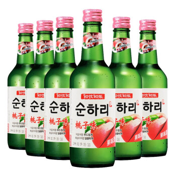 韩国进口 乐天 （Lotte）初饮初乐 桃子味配制酒 烧酒 果味酒 组合装 360ml*6瓶