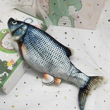 玩控电动玩具鱼会动抖音网红鱼玩具仿真跳跳鱼玩具摇摆儿童玩具鲫鱼