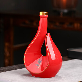 nsyca白酒瓶空瓶  密封礼盒精美酒瓶空瓶白酒瓶子陶瓷1斤装饰创意 浅