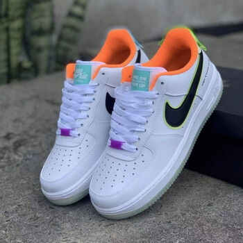 橙板鞋果冻底ins学生百搭男女休闲运动 纯原空军一号电玩白橙(送毒四