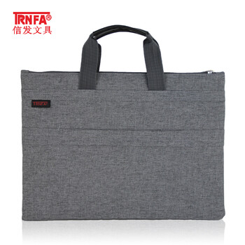 信发 TRNFA TN-100-43(灰色) 商务手提文件袋/办公公文包 网格多层收纳包/大容量拉链袋行李背条 信发 TRNFA TN-100-43(灰色) 商务手提文件袋/办公公文包 网格多层收纳包/大容量拉链袋行李背条
