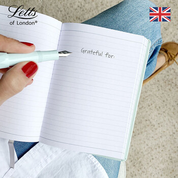 Filofax＆Letts联名款英国进口记事本PASTEL帕斯泰尔彩粉系列定页笔记本中号鸭蛋蓝横线页本090095