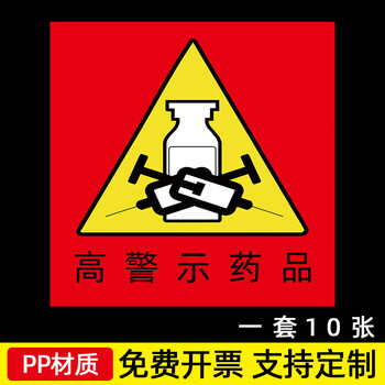 药品警示标签医院高危外用毒性精神麻醉近效有效期管理标识贴看似听似